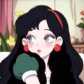 忧愁的村民在吃西瓜的头像