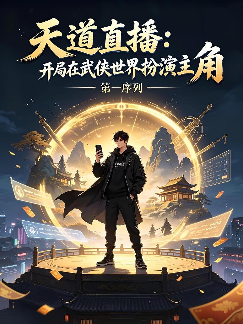 《天道直播：开局在武侠世界扮演主角》封面